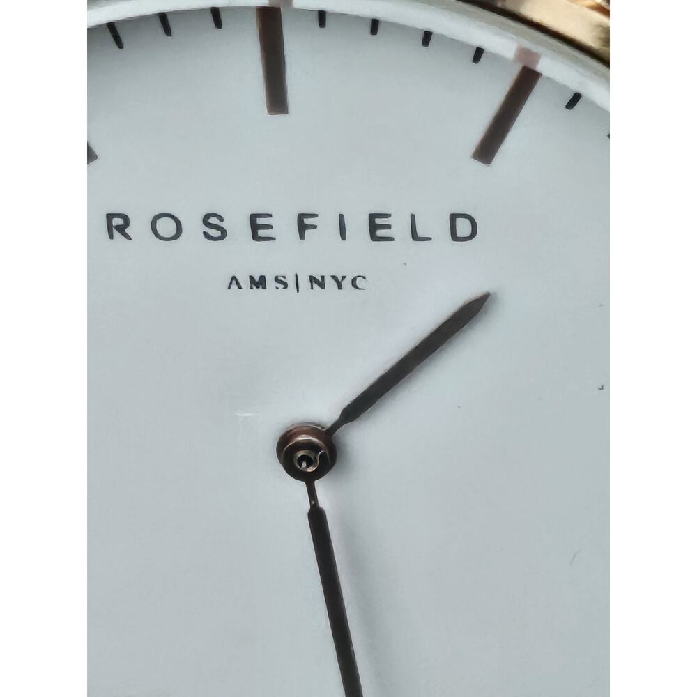 Rosefield Swiss Ladies Quartz Watch Rose Gold Bezel Pink Band New Battery Runs - Picture 2 of 9